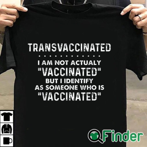 T shirt black Trans Vaccinated Shirt