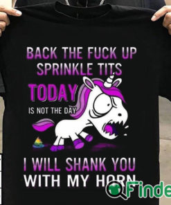 T shirt black back the fuck up sprinkle tits