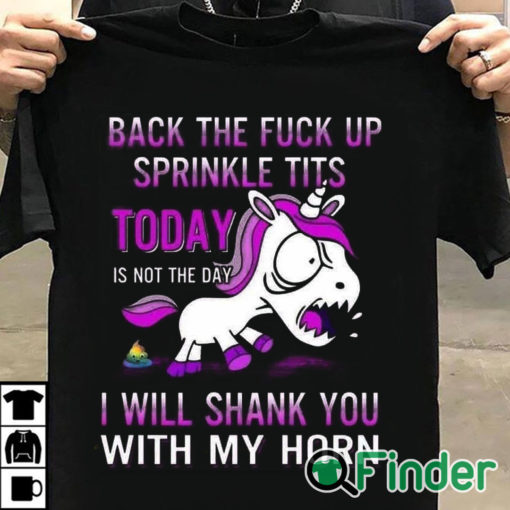 T shirt black back the fuck up sprinkle tits