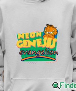 Unisex Hoodie Neon Genesis Evangelion Meets Garfield And Friends T Shirt