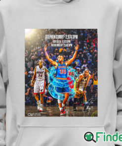 Unisex Hoodie Stephen Curry record breaker history maker T shirt 1