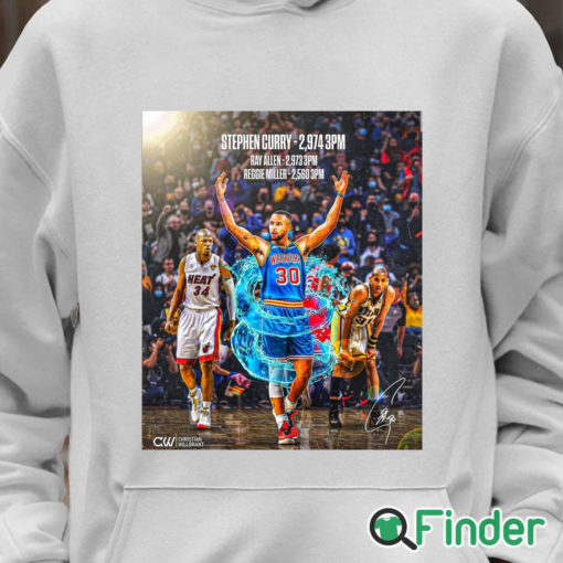 Unisex Hoodie Stephen Curry record breaker history maker T shirt 1