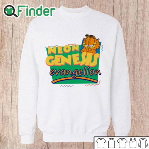 Unisex Sweatshirt Neon Genesis Evangelion Meets Garfield And Friends T Shirt