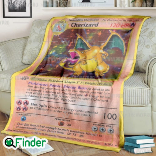 Charizard Pokemon Trading Card Game Fleece Blanket