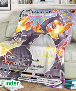 Gigantamax Shiny Charizard ​Pokemon Trading Card Game Fleece Blanket