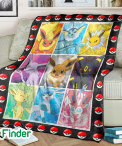 Pokemon Eevee Evolutions Custom Fleece Blanket