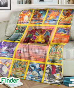 Charizard Pokemon Trading Cards Special Fleece Blanket