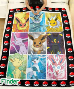 Pokemon Eevee Evolutions Custom Fleece Blanket