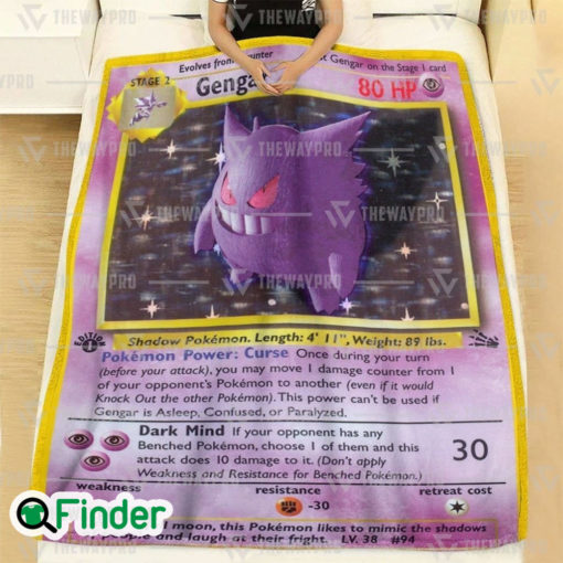 Carta Pokemon Gengar rare holo fossil 1ST Edition - Vinted