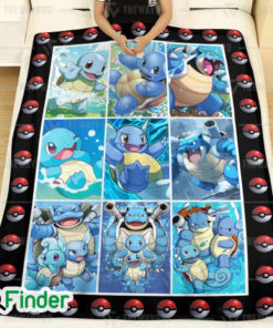 Squirtle Wartortle Blastoise Pokemon Fleece Blanket