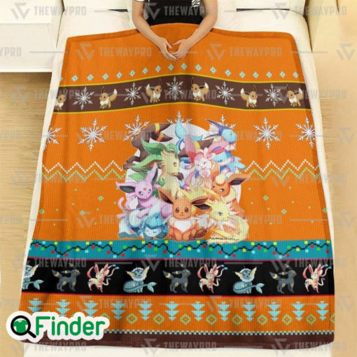 Pokemon Eevee Evolutions Custom Special Fleece Blanket