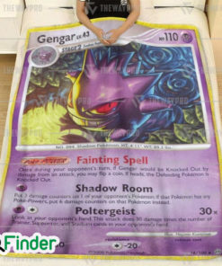 Gengar Pokemon Trading Card Special Fleece Blanket