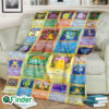 Gen 1 Pokemon Trading Cards Fleece Blanket