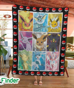 Pokemon Eevee Evolutions Custom Fleece Blanket