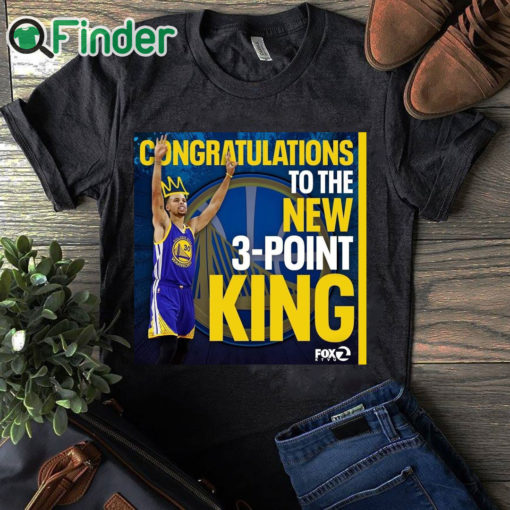 black T shirt 2974 times legendary Stephen Curry New owner of NBA three point record T shirt