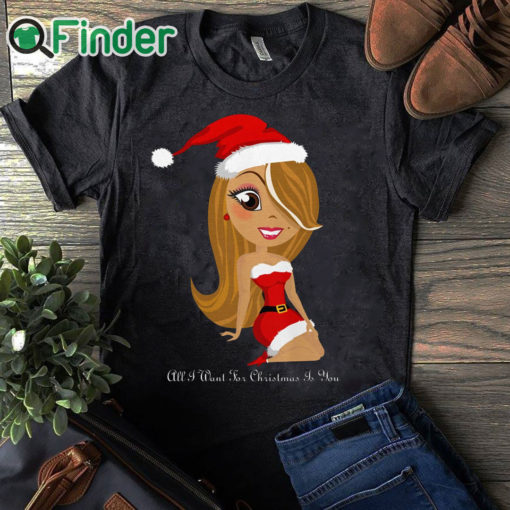 black T shirt All I Want for Christmas is You Mariah Carey T shirt