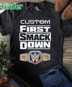 black T shirt Custom First SmackDown T Shirt