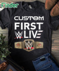 black T shirt Custom First WWE Live EventT Shirt