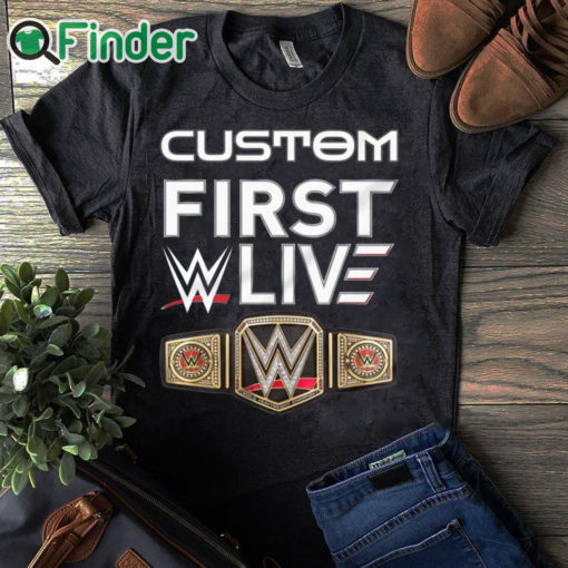 black T shirt Custom First WWE Live EventT Shirt