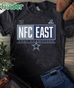 black T shirt Dallas Cowboys 2021 NFC East Division Champions Blocked Favorite T Shirt