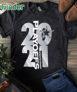 black T shirt Dallas Cowboys 2021 NFL Playoffs Bound T Shirt