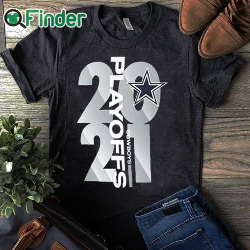 black T shirt Dallas Cowboys 2021 NFL Playoffs Bound T Shirt