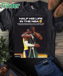 black T shirt Half his life in the NBA shirt