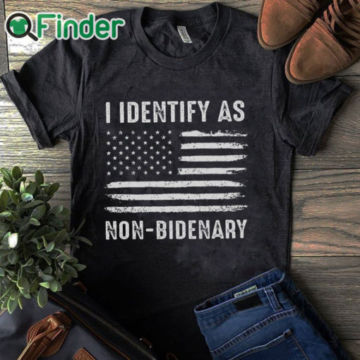 black T shirt I Identify As Non Bidenary