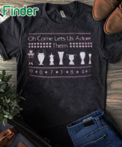 black T shirt Liverpool Oh Come Lets Us Adore Christmas Shirt