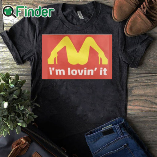 black T shirt Mariah Carey McDonalds Shirt Im Loving It T shirt