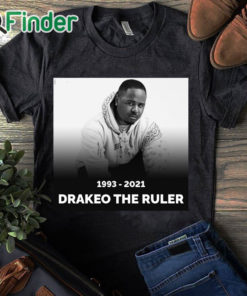 black T shirt RIP Los Angeles rapper Drakeo The Ruler 1993 2021 T shirt