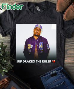 black T shirt RIP Rapper Drakeo The Ruler T shirt