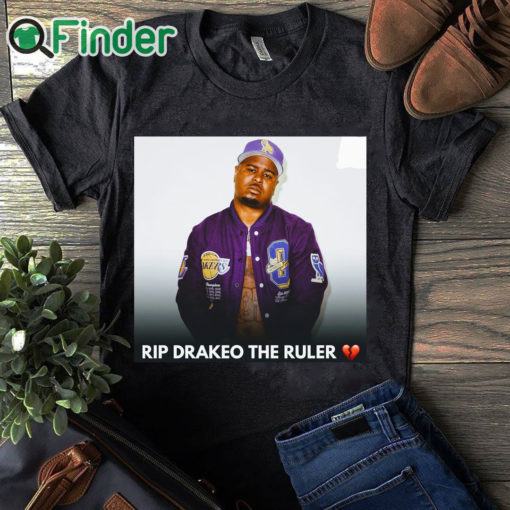 black T shirt RIP Rapper Drakeo The Ruler T shirt