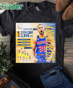 black T shirt Steph Curry 2976 the greatest shooter of all time T shirt 1