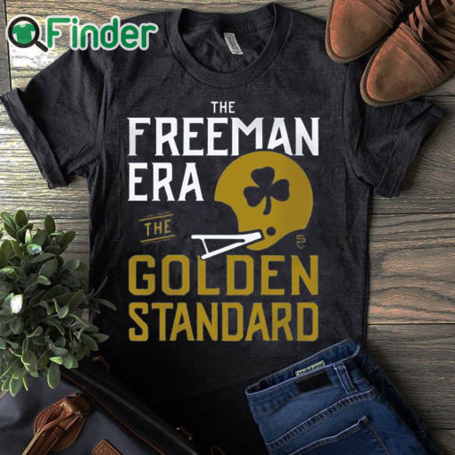 black T shirt The Freeman Era The Golden Standard Marcus Freeman T Shirt