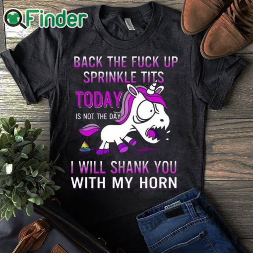 black T shirt back the fuck up sprinkle tits