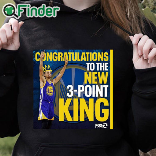 black hoodie 2974 times legendary Stephen Curry New owner of NBA three point record T shirt