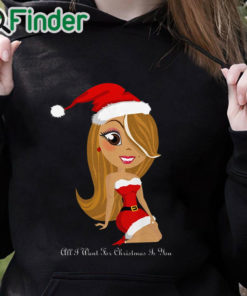 black hoodie All I Want for Christmas is You Mariah Carey T shirt