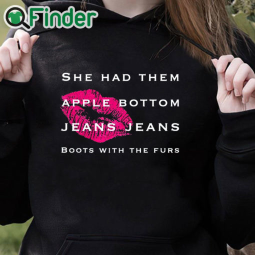 black hoodie Apple bottom jeans jeans She had them boots with the furs T shirt