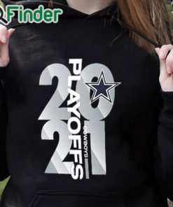 black hoodie Dallas Cowboys 2021 NFL Playoffs Bound T Shirt