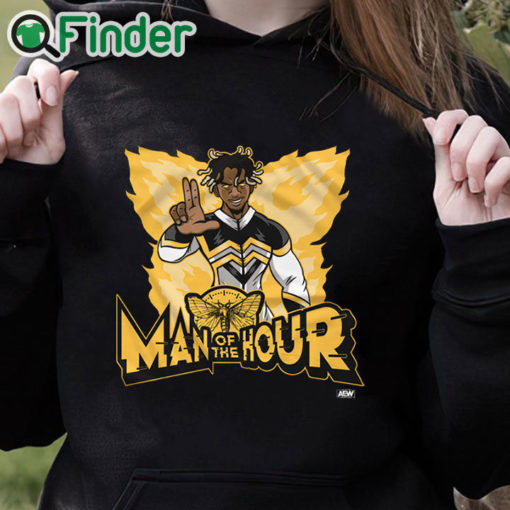 black hoodie Lio Rush M.O.T.H T shirt