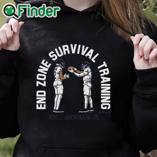 black hoodie Odell Beckham Jr end zone survival training T shirt