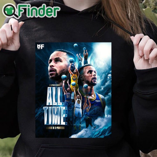 black hoodie Stephen Curry All Time 3PM Leader Shirt