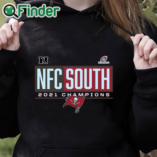 black hoodie Tampa Bay Buccaneers 2021 NFC South Division Champions Blocked Favorite T Shirt