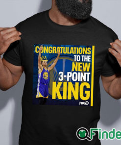 black shirt 2974 times legendary Stephen Curry New owner of NBA three point record T shirt