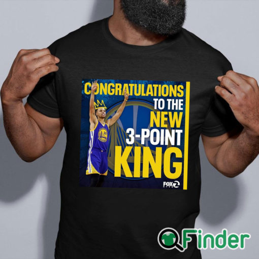black shirt 2974 times legendary Stephen Curry New owner of NBA three point record T shirt