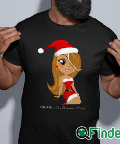 black shirt All I Want for Christmas is You Mariah Carey T shirt