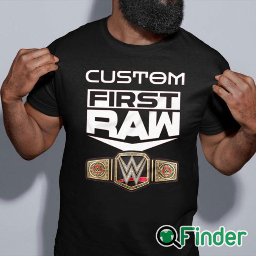 black shirt Custom First Raw T Shirt