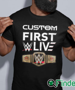 black shirt Custom First WWE Live EventT Shirt