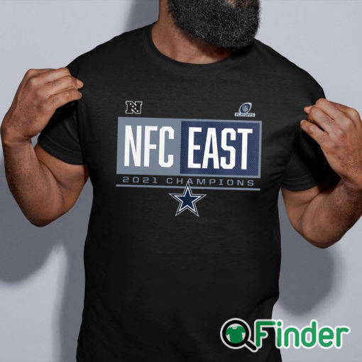 black shirt Dallas Cowboys 2021 NFC East Division Champions Blocked Favorite T Shirt